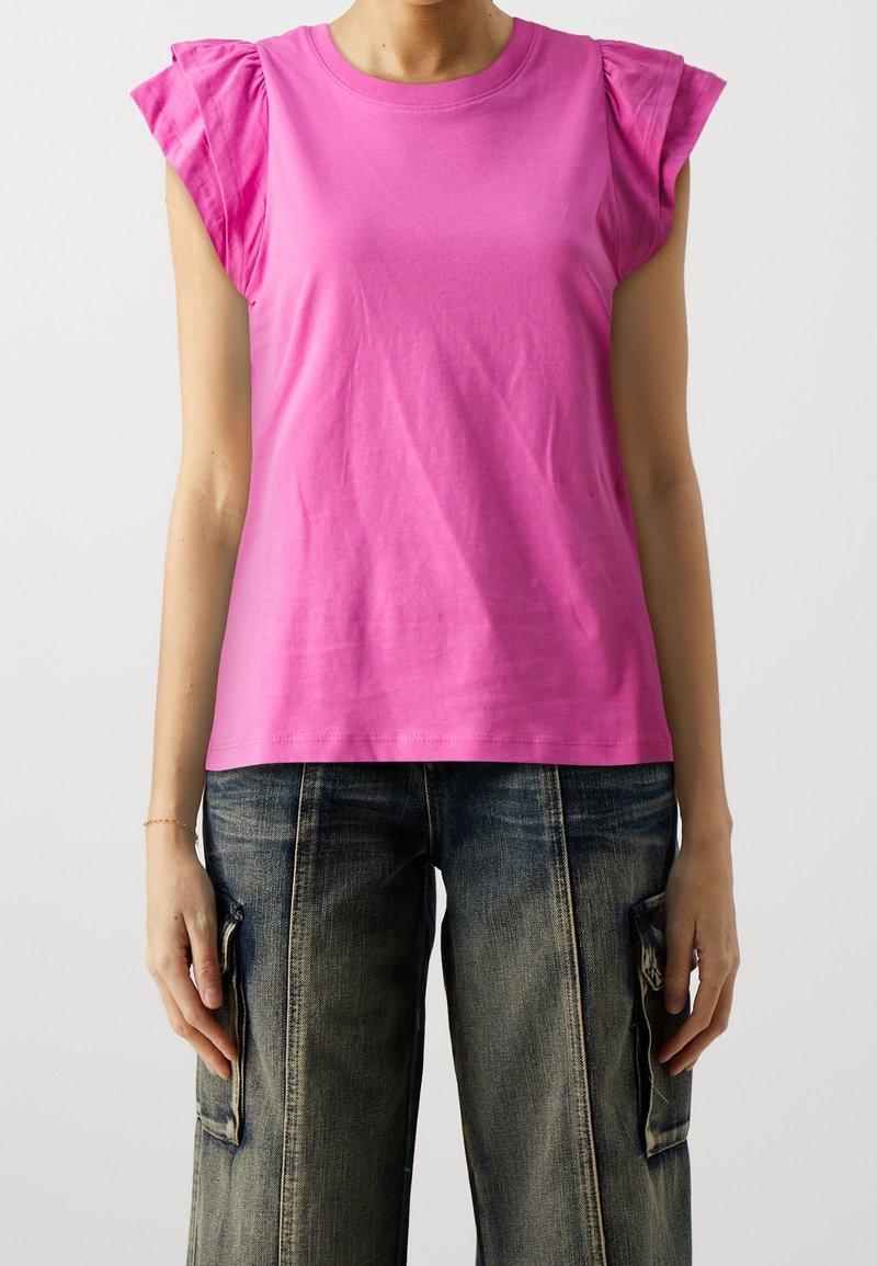 Selected Femme Triko s potiskem - pink