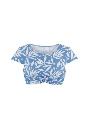 Bikini-Top - blau weiß bedruckt