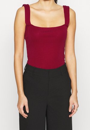Top - dark red