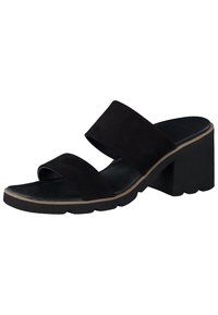 Paul Green Slip-ins med hög sula - black