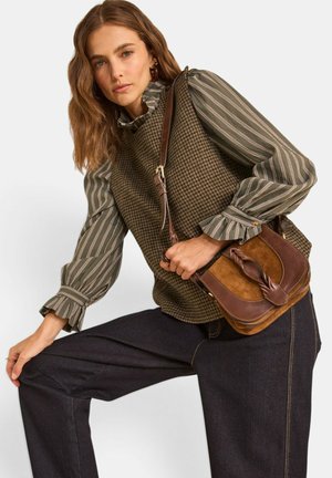 Maison 123, CHEMISIER MARCIA BL RAYURE - Blouse - kaki