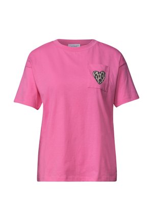 Street One Studio, T-SHIRT WITH ROUND NECK AND CHESTPOCKET - T-shirts print - simply pink