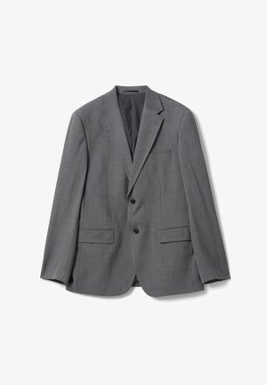 PIOMBO, SLIM-FIT BLAZER WITH CLASSIC LAPELS - Blazer jacket - grey marl
