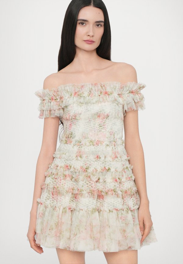 MADAME ROSE ELODIE OFF SHOULDER MICRO MINI - Day dress - moonshine4