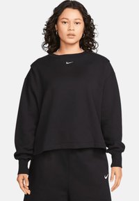 OVERSIZED - Bluză de molton - black flat pewter