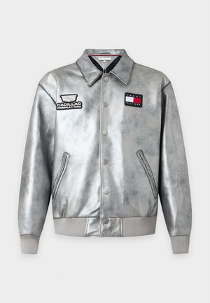 Tommy Hilfiger, TH X CADILLAC FORMULA 1® TEAM METALLIC LEATHER JACKET - Кожено яке - cadillac chrome