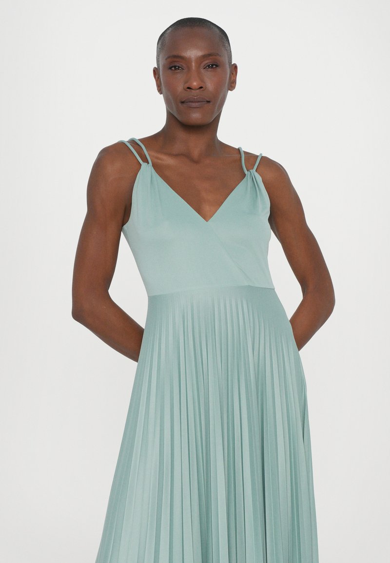 Caftano Donna Turchese In Viscosa – Vestito Leggero Con Maniche 3/4, Taglia Unica - 3