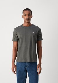 GANT PRINTED ARCHIVE SHIELD - Jednoduché tričko - antracit melange