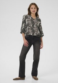 Kaffe LINDA AMBER  - Bluza - black grey abstract graphic