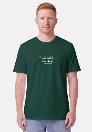 watapparel, ICH ZÄHL BIS DREI UNISE
 - Print T-shirt - glazed green