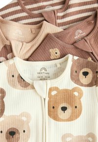 Next ZIPPED 4 PACK - REGULAR FIT - Strampler - tan brown bear
