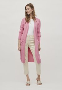 VILA VIRIL LONG CARDIGAN - Casaco de malha - wild rose