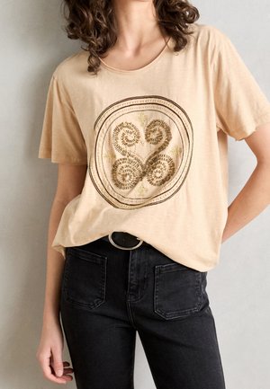 T-shirt con stampa - sand