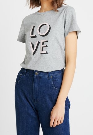 T-shirt con stampa - light grey