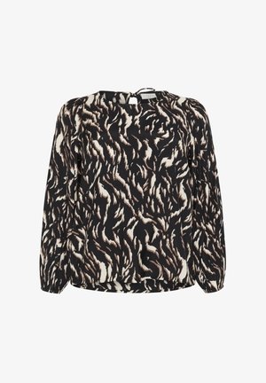 Kaffe Curve MILINA - Palaidinė - black brown graphic animal