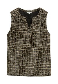 V NECK ALLOVERPRINTED - Top - abstract black grid design