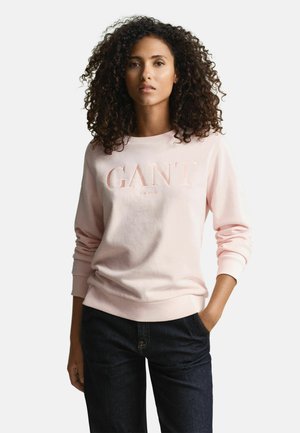 GANT TONAL GRAPHIC CREW NECK - Sweatshirt - apricot pink