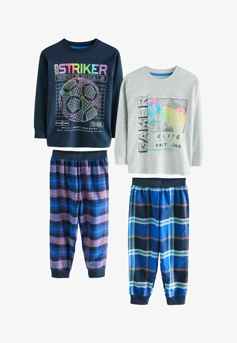Next LONG SLEEVE CHECK 2 PACK SET - Set lenjerie de noapte - multi bright gamer football