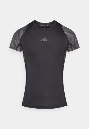 adidas Performance, TECHFIT AOP - T-shirt de sport - black/onix