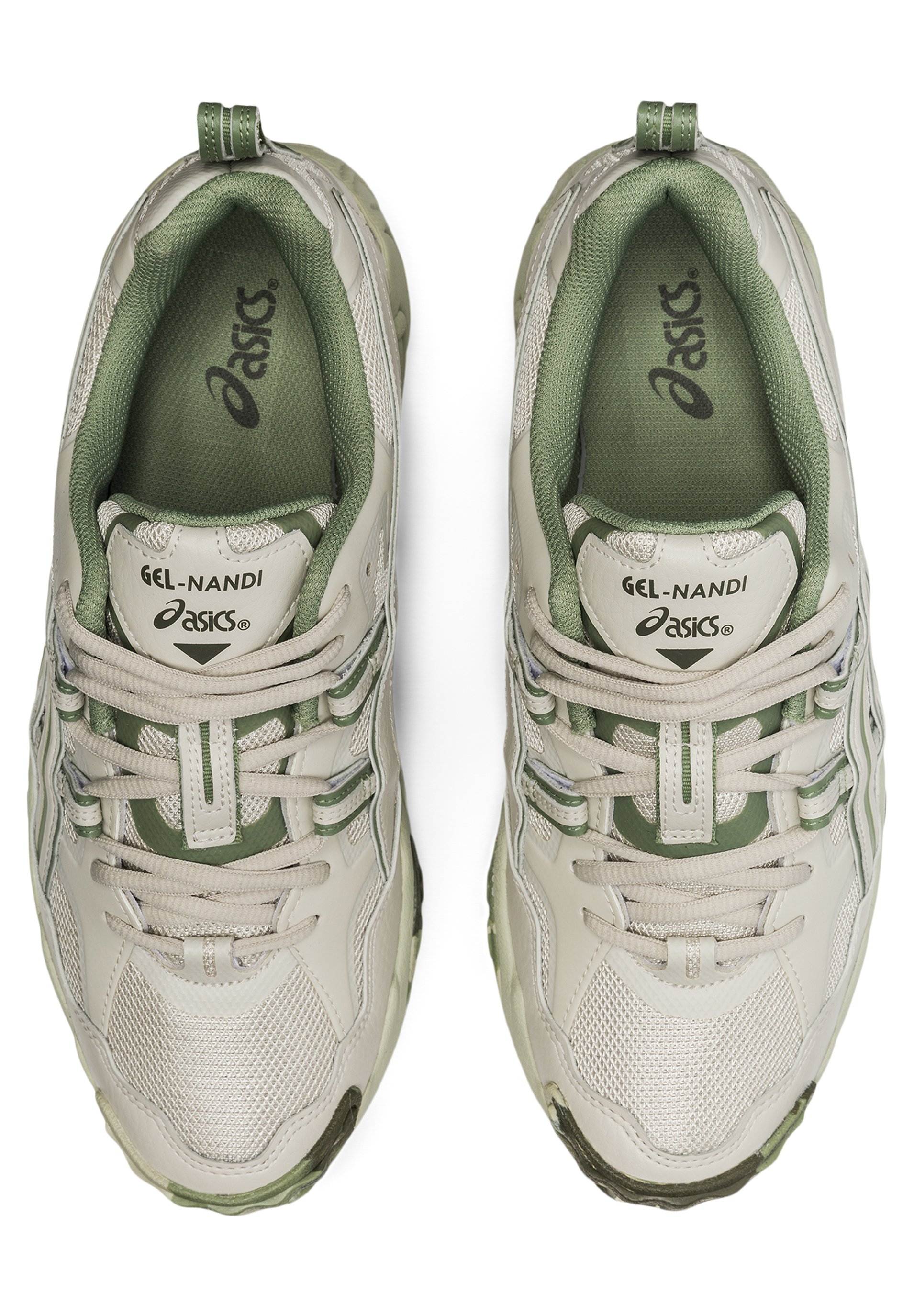 asics grey green