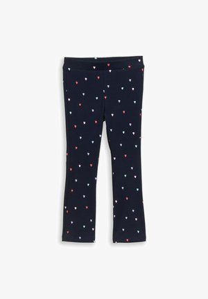 TOM TAILOR, TOM TAILOR HOSEN & CHINO FLARED LEGGINGS MIT HERZ-PRINT - Legging - navy colorful heart