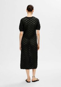 Selected Femme Pletené šaty - black