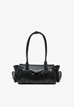 Stradivarius, ELONGATED SHOULDER BAG WITH POCKETS - Handbag - black