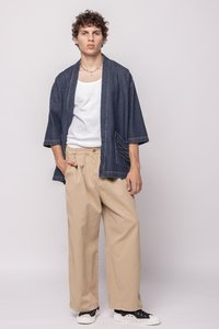 Kaotiko KIMONO UNISEX - Īss mētelis - denim blue