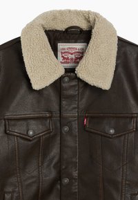 Levi's® TRUCKER COLLAR - Μπουφάν από συνθ ετικό δέρμα - brown