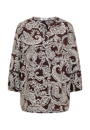 Cecil, 3/4-SLEEVE TUNIKA WITH PRINT, ciemnobrązowy