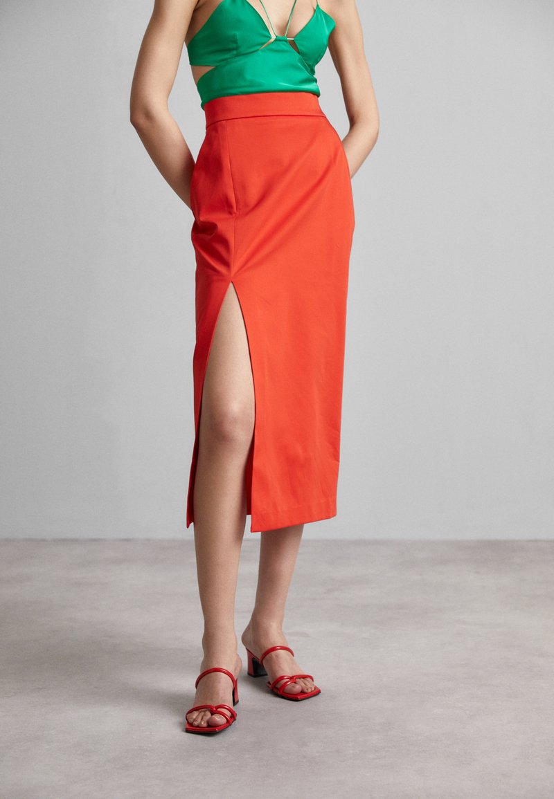 Sara Battaglia TUBINO SKIRT - Falda de tubo - aperol