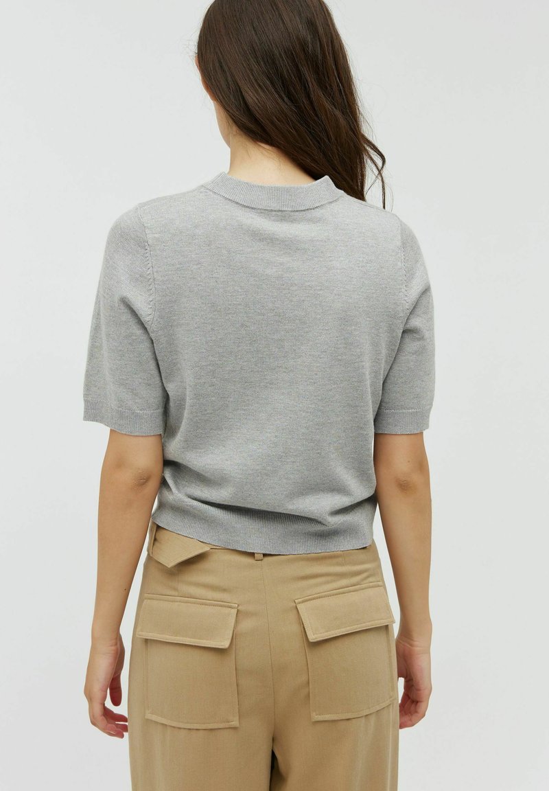 mbyM CARLA M - T-Shirt basic - light grey melange/hellgrau 