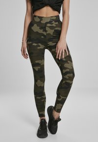 Urban Classics Leggingek - Nadrágok - wood camo