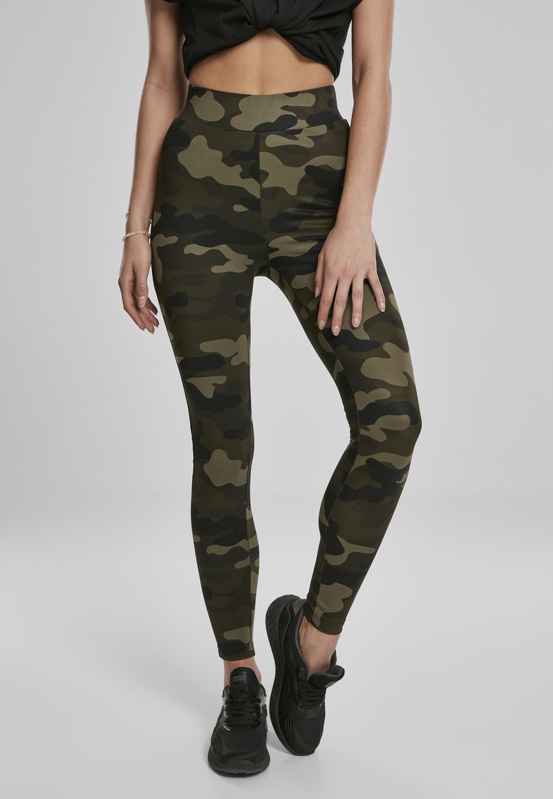 Urban Classics Leggingek - Nadrágok - wood camo