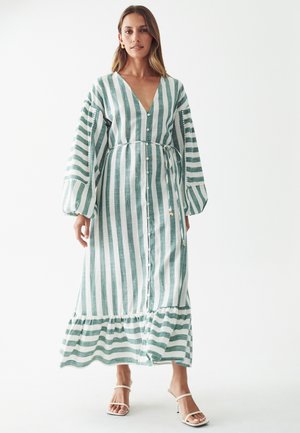 MANDA  - Maxi dress - emerald stripe