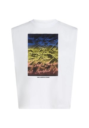 Karl Lagerfeld Jeans, KARL LOVE LETTER - Débardeur - white