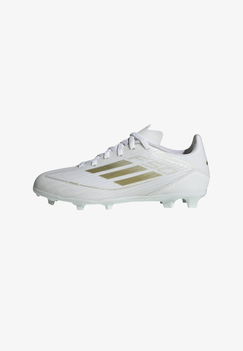 adidas Performance F50 LEAGUE FIRM/MULTI-GROUND CLEATS KIDS - Jalkapallokengät kiinteälle alustalle - cloud white gold metallic cloud white