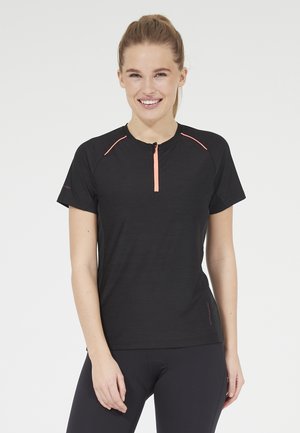 DENY W ACTIV QXL - T-shirt con stampa - 1111 black melange