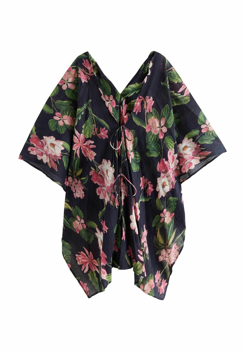 Next - KEW GARDENS TEXTURED KAFTAN - Cape - navy pink, Enlarge