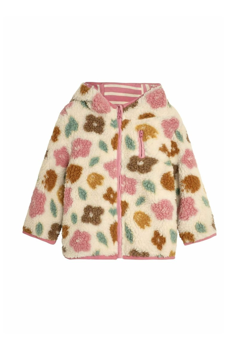 JoJo Maman Bébé FLORAL BORG HOODIE - REGULAR FIT - Flísová bunda - cream