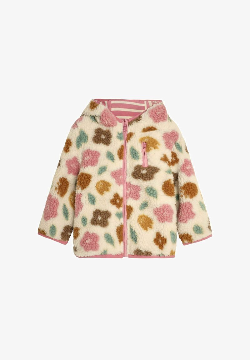 JoJo Maman Bébé FLORAL BORG HOODIE - REGULAR FIT - Jachetă din fleece - cream