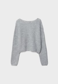 Stradivarius Strickpullover - metallic grey