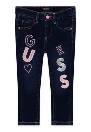 Guess SKINNY JEANS MIT LOGO-PATCH - Slim fit jeans - dunkelblau