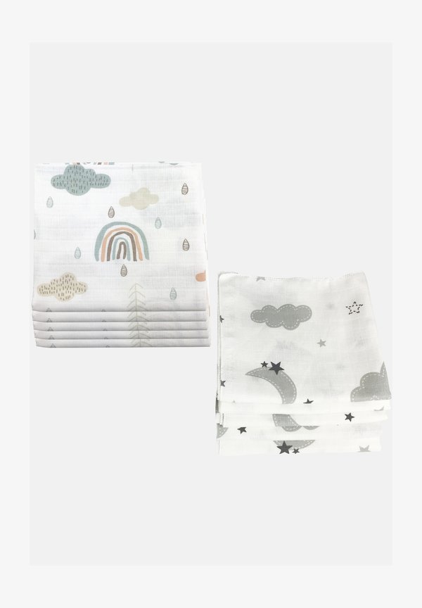 10 PACK  – Mullwindel – wolken 5 grau, 5 grün