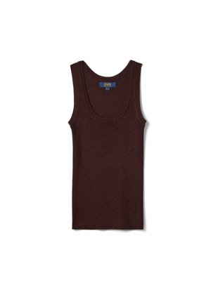 OVS, FITTED TANK TOP - Top - dark brown