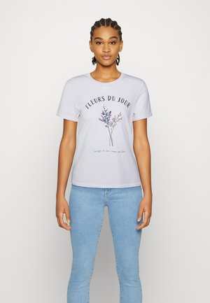 ONLKITA LIFE FLEUR BOX - Print T-shirt - bright whitefleurs