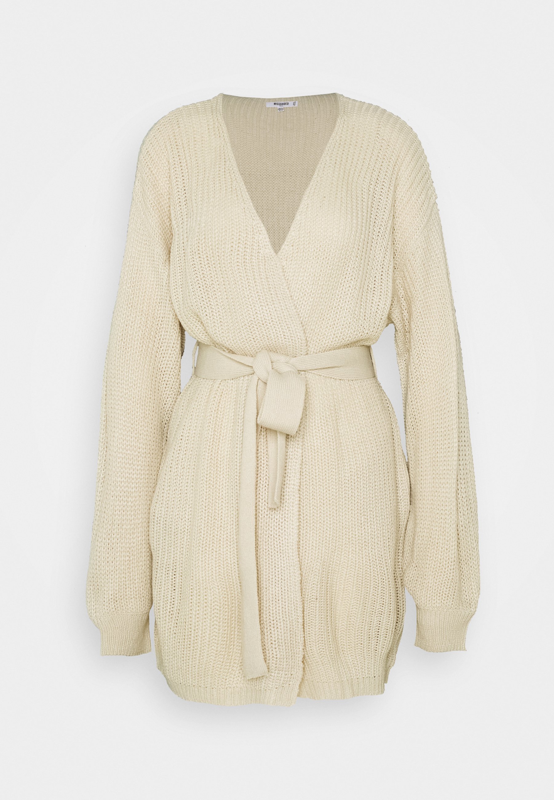 beige balloon sleeve cardigan