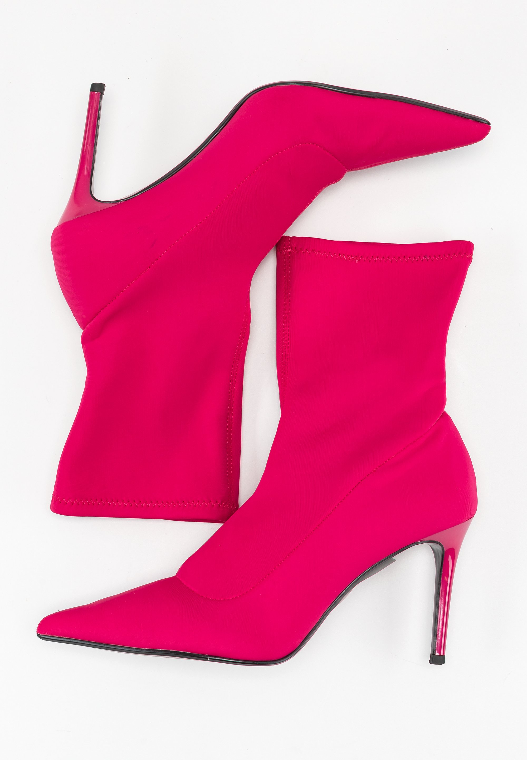 Mango High heeled ankle boots pink (Pre-owned)