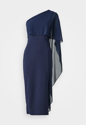 WAL G. ONE SHOULDER MIDI - Juhlamekko - navy blue