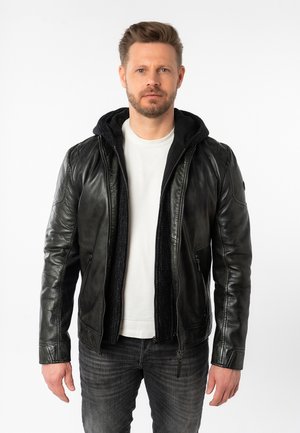 Lederjacke - anthrazit